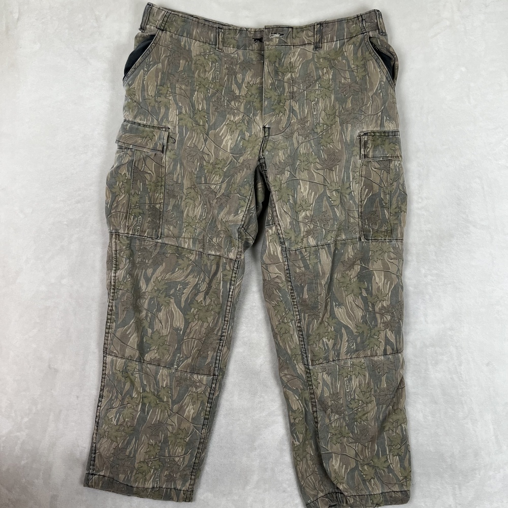 Rothco Cargo Pants Mens Large Green Smokey Branch Camo Hunting Adjustable Waist